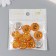 Buttons plastic for creativity 2 punctures "Kant Rhin" set 12 pcs Orange d = 1.7 cm