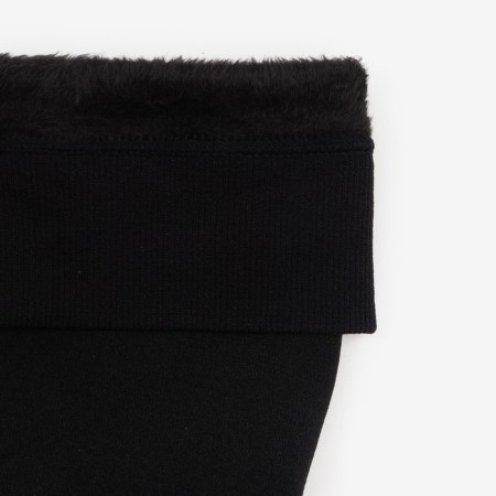 Female tights (fur inside), black color, size 48-50-2