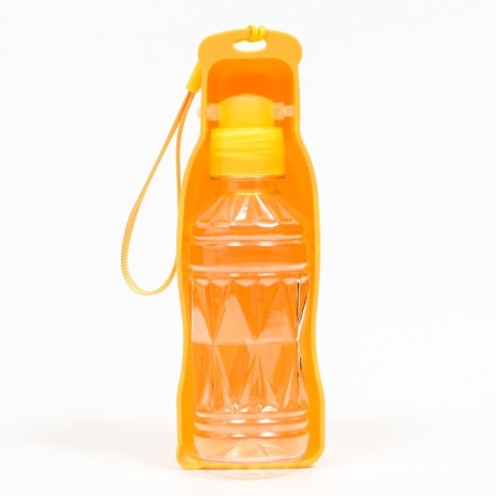 Walking car carpet with a curly bottle, 250 ml, yellow