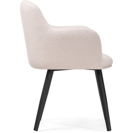 Chair on the Halls Halls Lamb 19 Metal/Building Builder, Black/Beige 62x62x85 cm-3