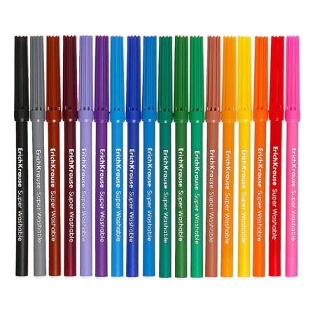 Фломастеры 18 цветов, ErichKrause, "Safari Ultra Washable" микс-1