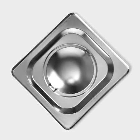 Stainless steel cover to gastro power 1/6, 17.7 × 16.2 cm thick 0.8 mm-5