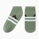 Women's socks shortened "cubs", white/olive color, river 23-25