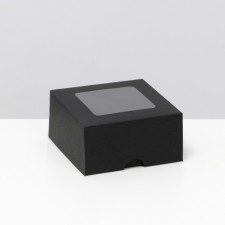 The box is folding, the lid is, with the window, black, 10 x 10 x 5 cm