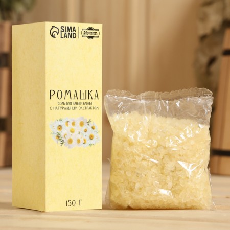 Salt for a bath and bath with chamomile extract 150 g of Dobroparov
