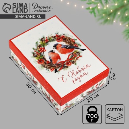 Folding box "Bullfinchi", 30 x 20 x 9 cm, new year