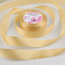Satin tape, 25 mm × 23 ± 1 m, color cream-brown No. 155