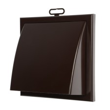The output of the wall zein, 190x190 mm, with a flange d = 100/125/55x110 mm, with arr. valve, brown