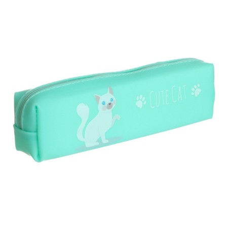 School pencil case with a zipper "cat", mix-7