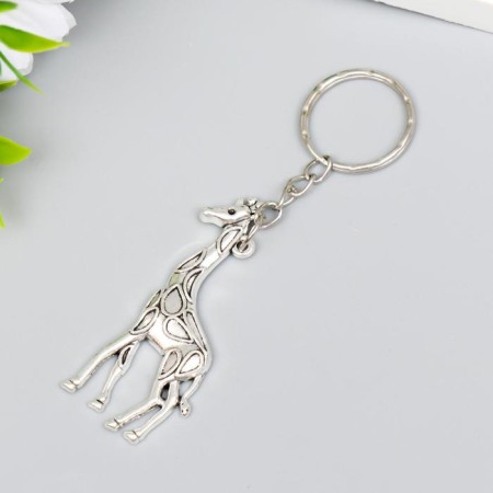 Metal key "Giraffe" silver 5x2 cm-1