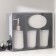 A set of accessories for the bathroom "Spray", 4 items (300 ml dispenser, soap dish, 2 glasses), white color