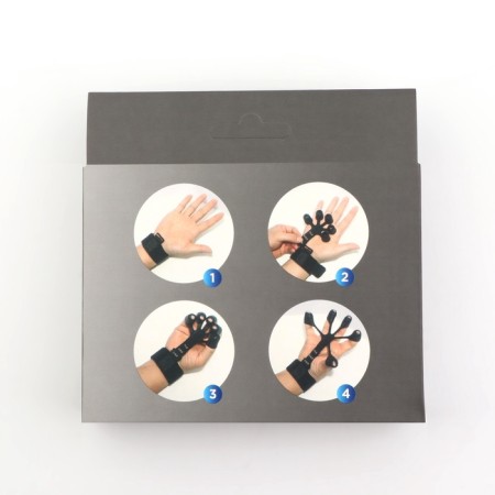Massage for the development of hands and fingers, with a cuff, 8 × 14 × 2.8 cm, black color-9