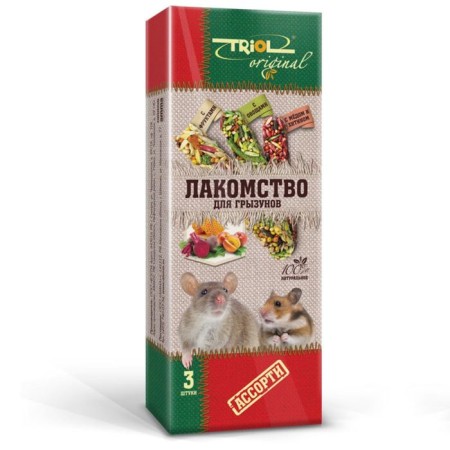 The treat "Triol" for rodents, assorted, 75 g-1