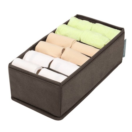 Organizer for linen, 12 cells, brown color
