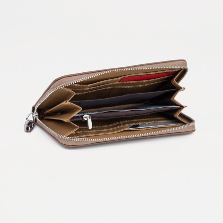 Women's wallet with lightning, brown color-3