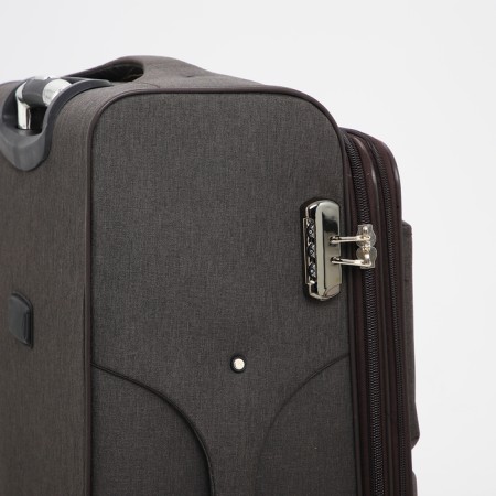 Big suitcase 28 ", a lightning department, code castle, 3 wheels, 2 outer pockets, brown color-4