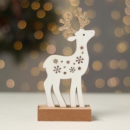 New Year's decor with backlight "Snow Deer"-2