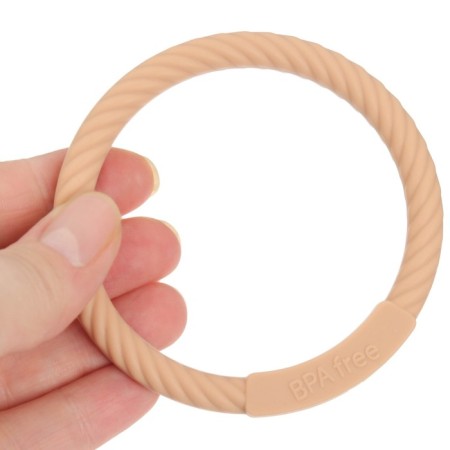 Silicone Bracelet rejector, beige color, mum & baby-5