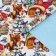 Glossy packaging paper "Holiday in the courtyard", bilateral, 70 x 100 cm