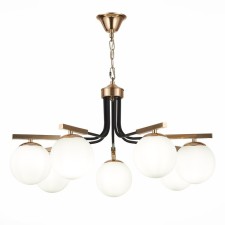Светильник подвесной Evoluce. SLE106803-07. Sonco. 7х40 Вт, E14, 50х57х37 см, цвет французское золото, чёрный