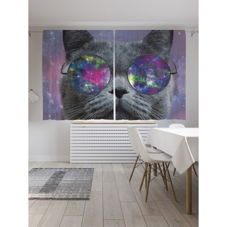 Photostes "Cat from Cosmos", Saten, size 145x180 cm, 2 pcs