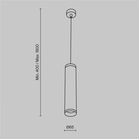 Suspended Technical P038PL-01G, 1XGU10, 10W, 6.5x6.5x30 cm, gold gold-7
