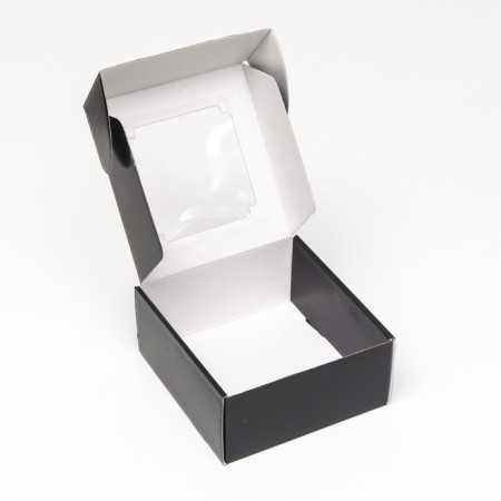 Self -charged box, with a window, "Malevich" 19 x 18 x 8 cm-4