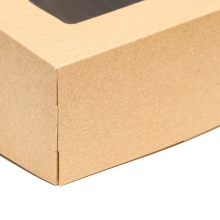 The box is folding, with a window, craft, 15 x 10 x 7 cm, set 10 pcs.-2