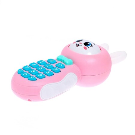 Musical phone number "Sweet bunny", sound, light, pink color-2