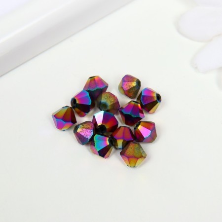 Busy glass, 8 mm, 13 pcs. rainbow-1