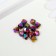 Busy glass, 8 mm, 13 pcs. rainbow