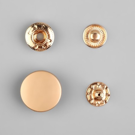 Installation button, alpha (S-shaped), d = 17 mm, golden matte color-2