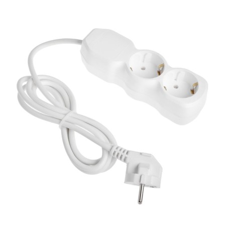 Extension cord Luazon Lighting Eco, 2 sockets, 1.7 m, 16 A, 3500 W, PVS 3x1 mm2, s/k-1