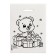 Polyethylene "bear" white-black 30x40 cm 50 μm