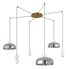 Suspension lamp ST LUCE. SL6112.202.42. Ode. 1x42 W, LED, 4000K, 3150 LM, 140x140x85 cm, golden color