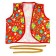 Carnival vest "Ivanushka" with a belt, the color is red