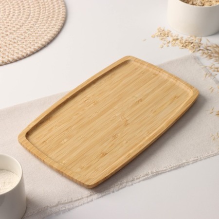 STRIATA shade for serving 30 × 18 cm, bamboo-1