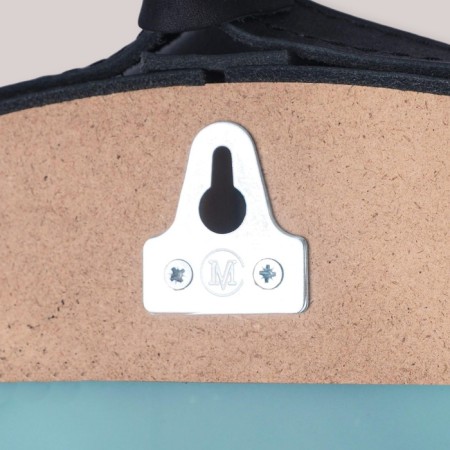 Mirror "Ritz", D = 500, on a belt made of genuine leather, black-2