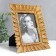 Photo frame Polystone 10x15 cm "petals" gold 17.5x22 cm