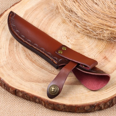 Scabbard - a knife cover, under a blade up to 14.5 x 4 cm, brown-2