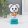 Plastic pendulum from the solar battery "Bunny with carrots" 4.8x5.7x10.3 cm
