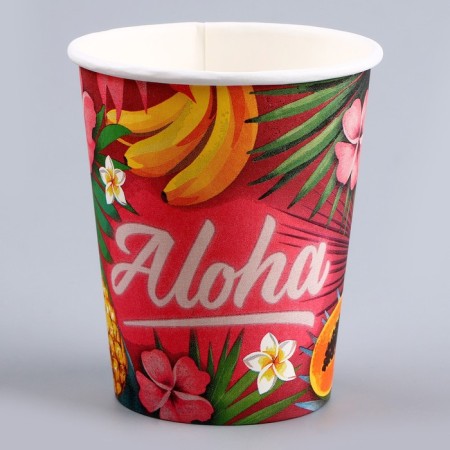 A set of paper dishes "Aloha", 6 plates, 6 glasses-4
