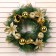 New Year's Wreath D-25 cm "Golden flowers and bells"