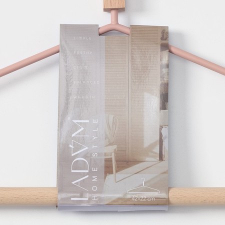 Shoulders - a clothes hanger with reinforced shoulders Ladoom Laconique, 42 × 24 × 3.2 cm, pink color-8
