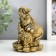 NECK Polystone for bronze "Elephant with an elephant - trunks up, on coins" 10x7.2x6.8 cm