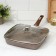 Granite Graporal Granite, square, 28 × 28 cm, removable handle, glass cover, anti-stick coating, brown color