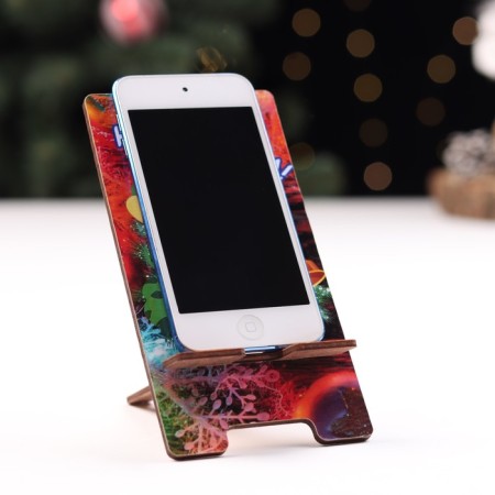 A stand under the phone "Funny New Year!" symbol of the year, bell-1