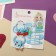 Hair set "Vanilla" (4 elastic bands, 4 invisibility) caramel, blue