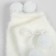 Women's terry terry minku with bombs, white color, size 36-39 (23-25 ​​cm)
