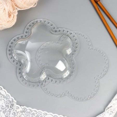 The basis for knitted products of acrylic "Flower" Volumetric set 2 pcs 18x17x4 cm